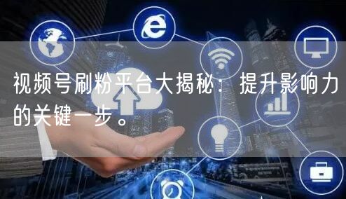 视频号刷粉平台大揭秘：提升影响力的关键一步。