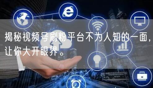 揭秘视频号刷粉平台不为人知的一面，让你大开眼界。