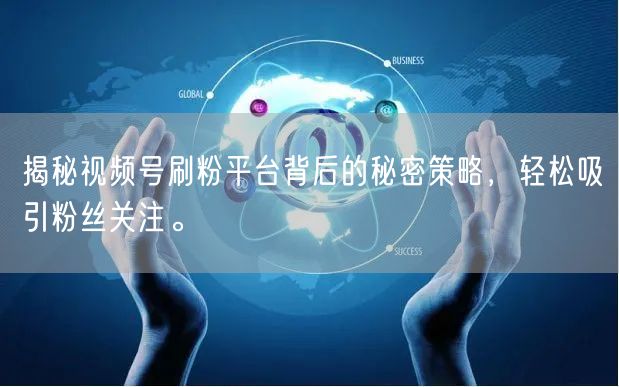 揭秘视频号刷粉平台背后的秘密策略，轻松吸引粉丝关注。
