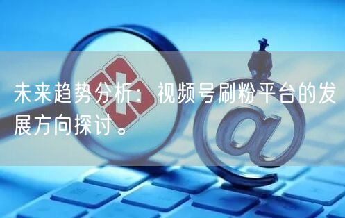 未来趋势分析：视频号刷粉平台的发展方向探讨。