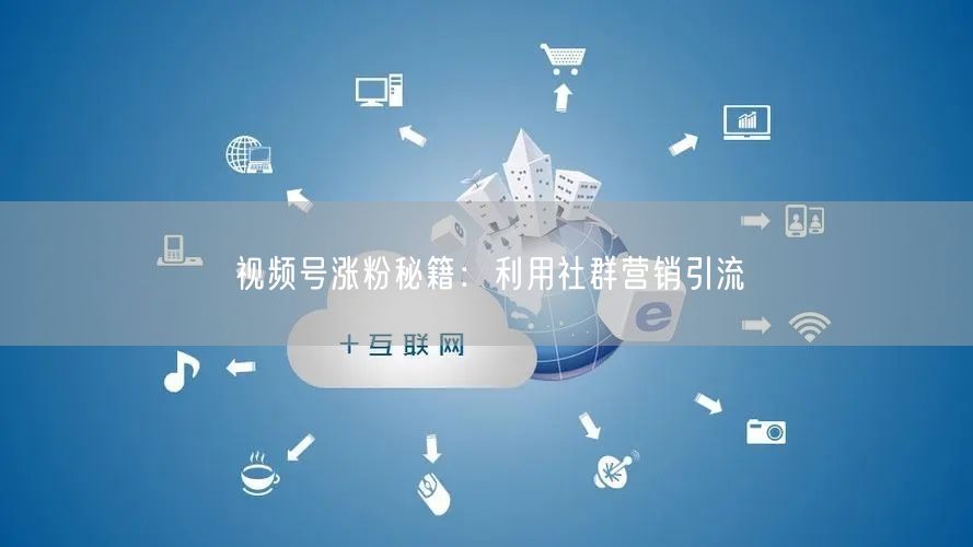 视频号涨粉秘籍：利用社群营销引流