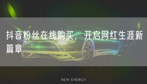 抖音粉丝在线购买，开启网红生涯新篇章