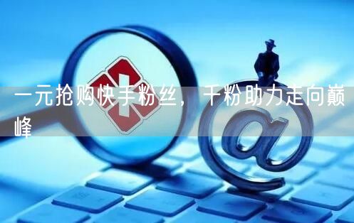 一元抢购快手粉丝，千粉助力走向巅峰