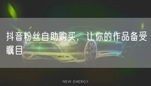 抖音粉丝自助购买，让你的作品备受瞩目