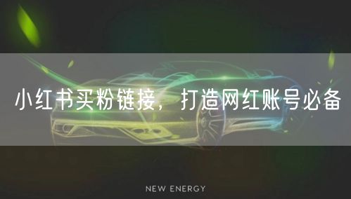 小红书买粉链接，打造网红账号必备